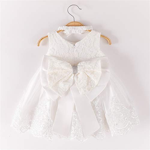 KISSOURBABY Toddler Baby Girls Embroideries Baptism Dresses Christening Special Occasions Gown for Baby Girl with Headwear2