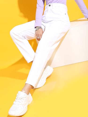 Image of Tokyo Talkies Straight |Jeans Pant|Blue,White & Black Jeans