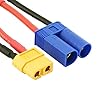 OliRC 3pcs Male EC5 Losi to Female XT60 Connector Adapter for LiPO Battery with 14awg 5cm Cable(C74-3) #4
