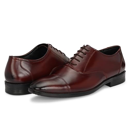 Image of Blue Leather by Centrino Genuine Leather Slip-On Men's Formal Shoe |Stylish with Soft Cushioned Insole |Trendy Non Lace-Up Design |Durable Leather with Anti-Skid Sole | Perfect for Formal Wear (4021)