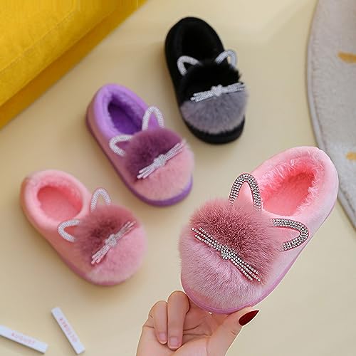 Girls Fuzzy Cute Cat Slippers Fluffy Cartoon Plush Fall Winter Slippers Warm Cozy Soft Indoor Non-Slip Shoes4
