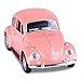Berry President 1967 Classic Beetle Bug Vintage 1/32 Scale Diecast Metal Pull Back Car Model Toy for Gift Kids (Rose)