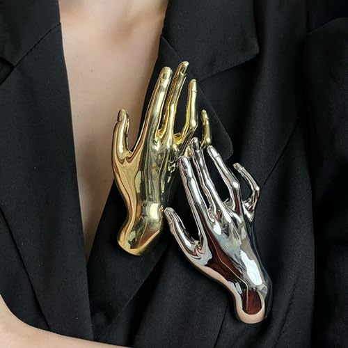 Broches de mano con palmo liso en metal resistente para solapas 4