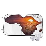 Parasol para Coche,Diseño de Mapa de Vida Silvestre de Áfr