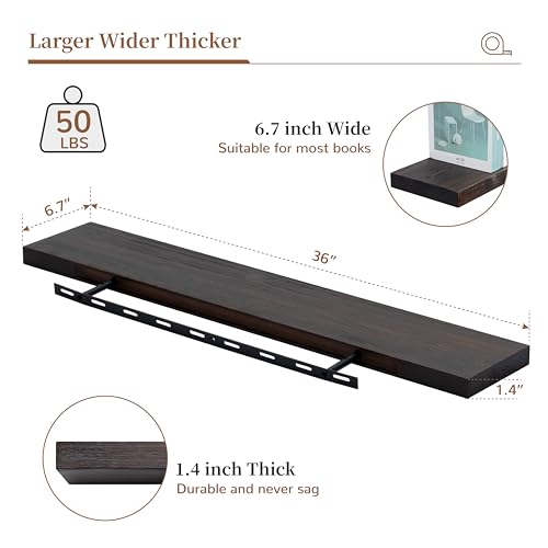 Floatingshelvesforwall36incheslongrusticwoodfloatingshelvessetof2longwoodenshelvesforfireplacelivingroombedroomdarkwalnut Urban Country Home Decor Floating shelves for wall 36 inches long rustic wood floating shelves set of 2 long wooden shelves for fireplace living room bedroom dark walnut urban country home decor