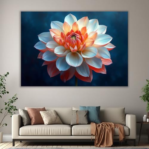 Affiches murales fleurs orange salon affiche moderne chic