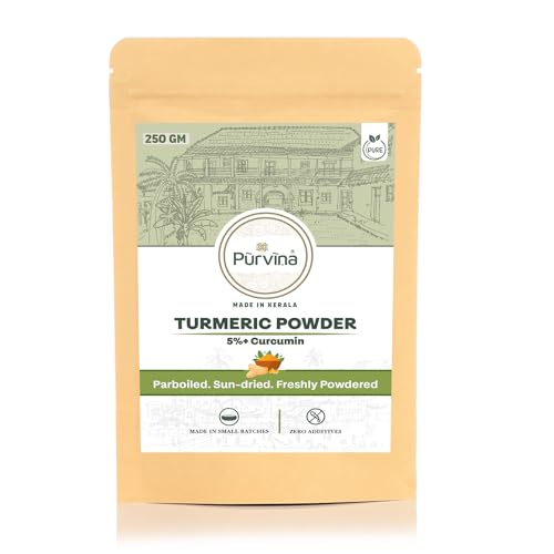 Image of Purvina Pure Turmeric Powder - 250 gm with 5%+ Curcumin