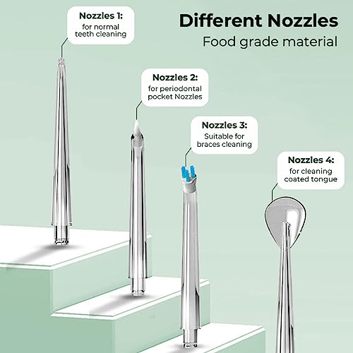FiTspi 220ml Oral Irrigator Cordless Dental Water Flosser for Teeth Cleaning 3 Pressure Mode 4 Jet Tip IPX7 Waterproof - Image 3