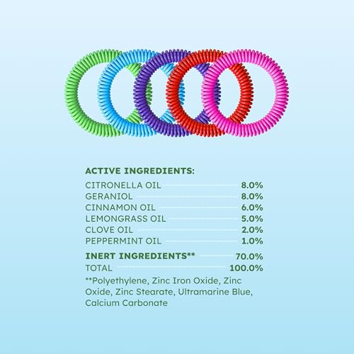 bugmd 10 pack mosquito bracelets deet-free bands for adults amp kids natural amp waterproof citronella wristbands for camping hiking beach travel amp outdoor essentials