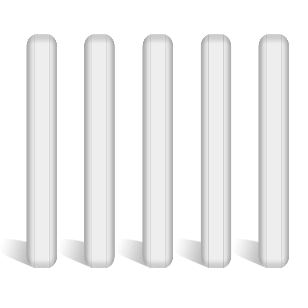 stonylab 5-Teiliges PTFE Magnetrührstäbchen Set, 70 mm PTFE-beschichtet Stir Bar Set Magnetrührstäbe Weißer Rührmischer für Rührer, 5 PK