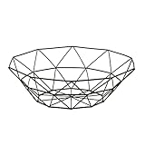 IBWell Geometric Metal Wire Fruit Bowl, Iron Arts Fruit Storage Baskets for Kitchen Counter, Counter