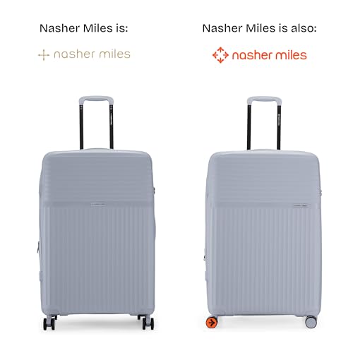 Image of Nasher Miles Krabi Expander Hard-Sided Polypropylene Check-in Luggage 28 inch | 75cm | 8 Wheels Large Trolley Bag for Travel | Suitcase (Grey)