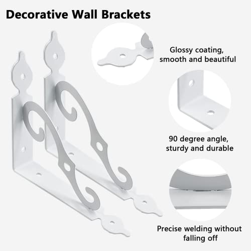 Cjueiom 6 staffe decorative per mensole in stile