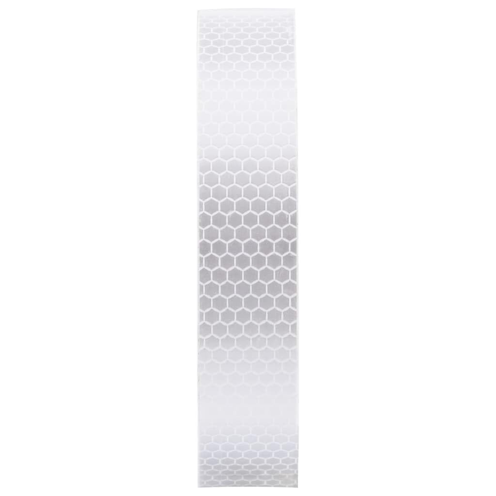 Cinta reflectante blanca autoadhesiva de 2,5 cm x 20 m, PVC para señales de tráfico, barrera de seguridad, señalización de aparcamiento en obras, terrenos comerciales y terrenos privados