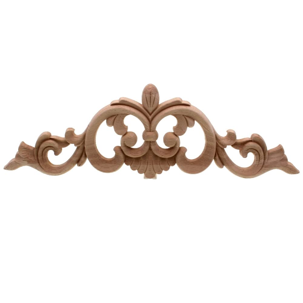 Apliques de esquina de madera Youther con relieve floral para restaurar marcos de puertas