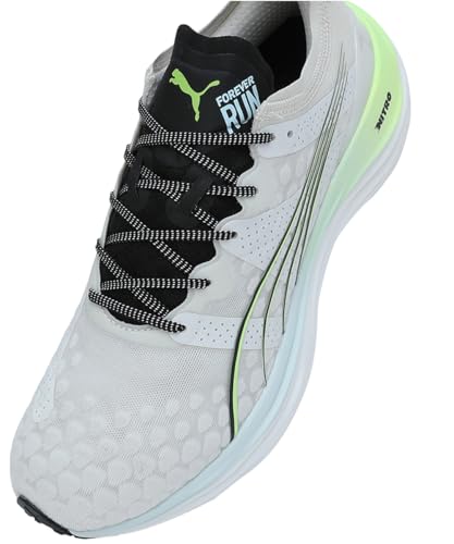 Image of PUMA Men, ForeverRun NITRO, Vapor Gray-Fizzy Apple-Nitro Blue, Running Shoe, 12UK, (37775727)