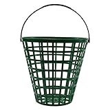 BESPORTBLE Golfballtasche Golfballsammler Korb Ball Golf Aufbewahrung Golfschläger Organizer Golfballkorb mit Griff, Golfballkorb mit Griff, Hält 75 Bälle, strapazierfähiges Nylon, Grün