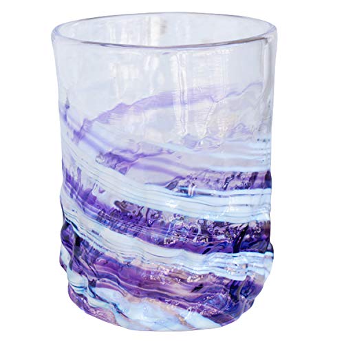 Amazon | 源河源吉 琉球ガラス 残波砡(ぎょく)ロック 大 (紫) | 源河源