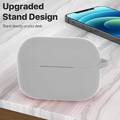 Image of Elzzi Case Compatible with AirPods 3 Full Protective Silicone AirPods 2.5mm Thickness Cover with Wireless and Wired Charging Case Supported (Front LED Visible) (Grey)