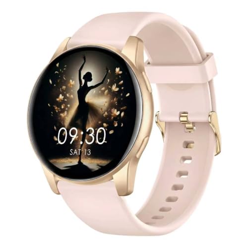 AcclaFit Smartwatch Damen Herren, 1.38 Zoll HD-Display Smart Watch mit Bluetooth Anrufe… – Ansicht 1