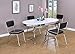 Coaster Home Furnishings Retro 1950s Soda Fountain Diner Oval Dining Room Table White Laminate Top Sturdy Steel Chrome Base 2065