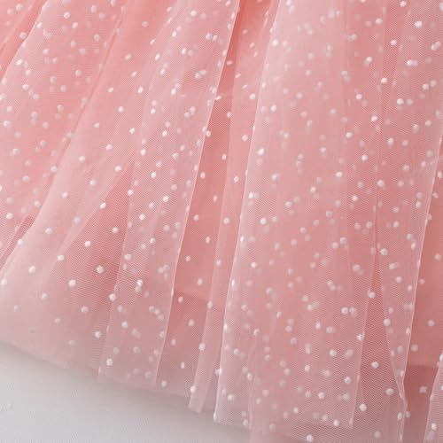 Image of Tutu.kk Toddler Girls Vintage Party Dress Ruffled Sleeve A-Line Tulle Flower Girl Dresses for Wedding,Birthday
