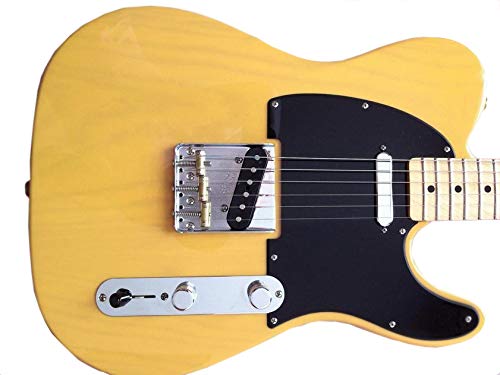 Precision Made Reverse Telecater Harness w/Plate and Knobs-Oak/Grigsby Sprague CTS Switchcraft