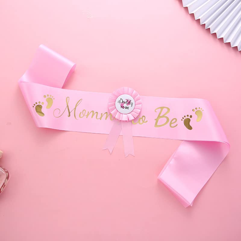 Pink Maternity Flower Sash Belt Pregnancy Belt for Mom to be Baby Shower Girls Bridesmaid Sash Belt3