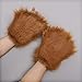 Fxaelian Cosplay Animal Cat Wolf Dog Fox Paws Claws Gloves Mittens Halloween Christmas Cosplay Party Costume Accessories B Brown
