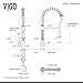 VIGO Edison 19'' H Single Handle Pull-Down Sprayer Kitchen Faucet Set with Soap Dispenser in Stainless Steel-VG02001STK2