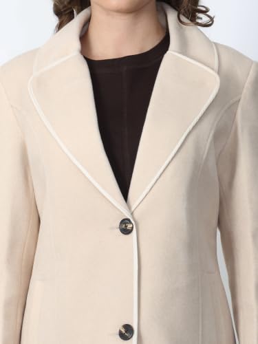 Image of PLAGG Women's Notched Lapel Long Overcoat