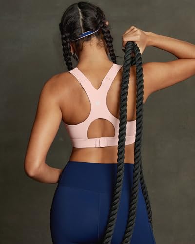 Image of RUNNING GIRL Sports Bras for Women High Support, Adjustable Straps High Impact Racerback Bra with Hook Closure Molded Cup