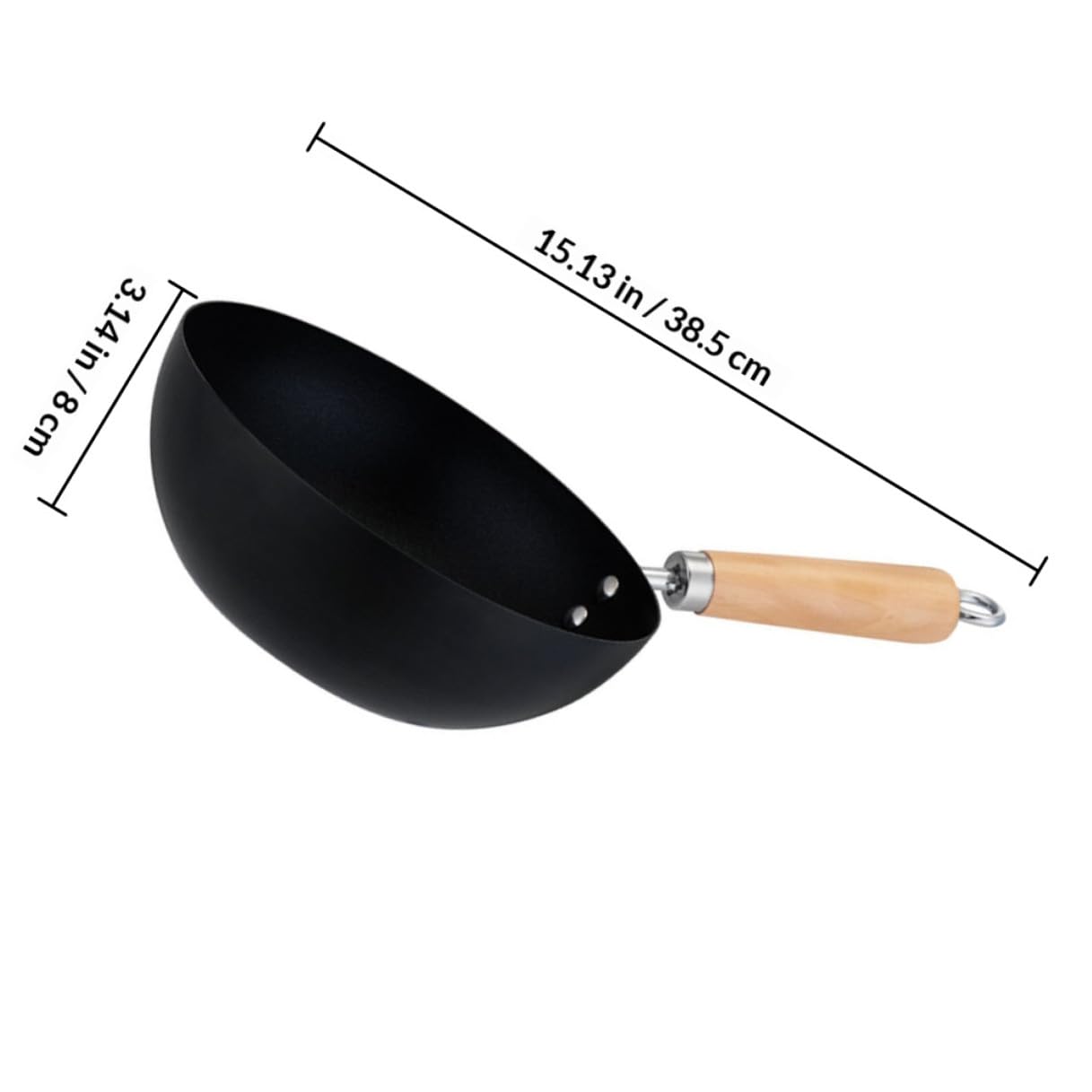 SUPVOX Padella Antiaderente in Acciaio Inox Piccola per Cucinare Uova e Bistecche con Fondo Tondo per Distribuzione Uniforme del Calore Facile da Pulire