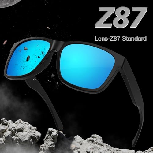 Image of WISTON XL Z87 Sunglasses for Men Women UV400 Protection Lightweight TR90 Frame Square Shades for Driving Fishing Z8246