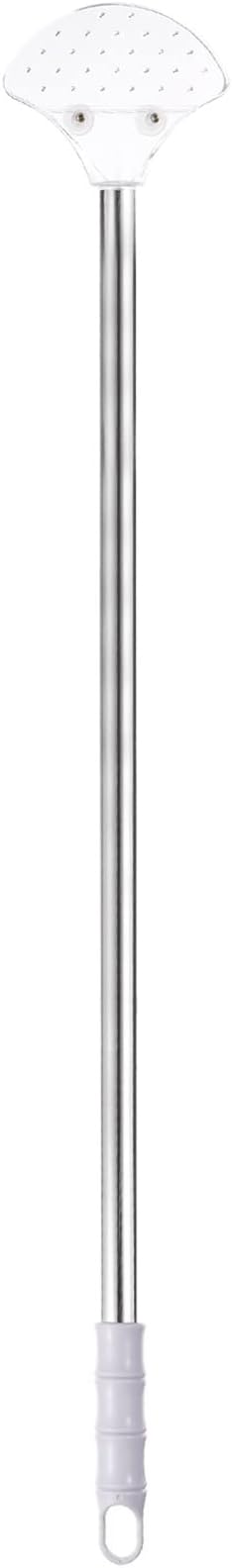 PATIKIL 32" Handheld Sign Holder Airport Pick Up Sign Poster Holder Tour Guide Sign Holder Sign Stake Pole Fan-Shaped Metal, Silver