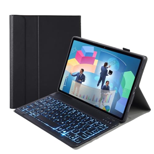 leleyo Custodia Tastiera Retroilluminata per Samsung Galaxy Tab S5e 10.5' Cover Tastiera wireless magnetica rimovibile QWERTY per Samsung Galaxy Tab S5e, Nero
