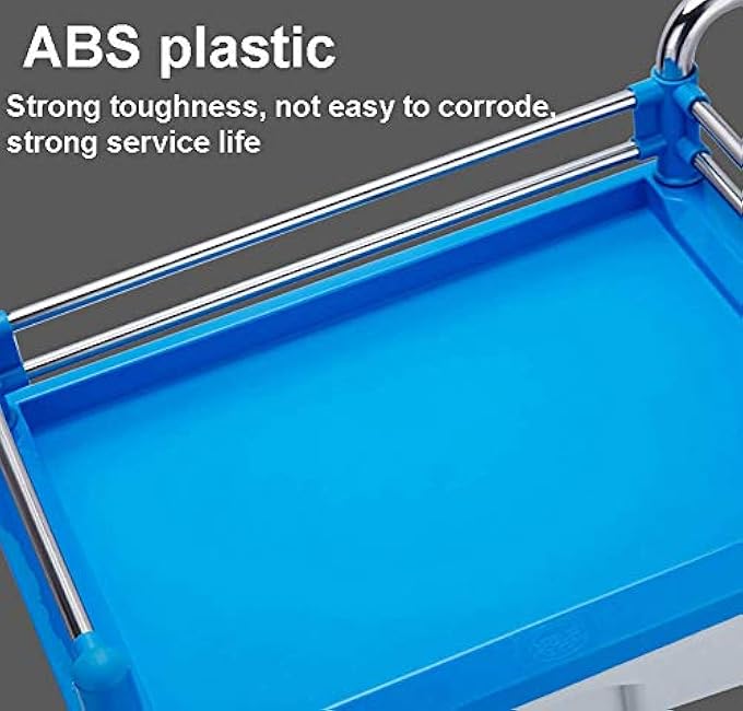 Multifunctional Storage Trolley,Kitchen Utility Cart Service Cart,Beauty Salon Rolling Trolley with Drawer,Dirt Bucket,Multi Purpose Mobile Car Movable Hand Trucks-IVznNfrt