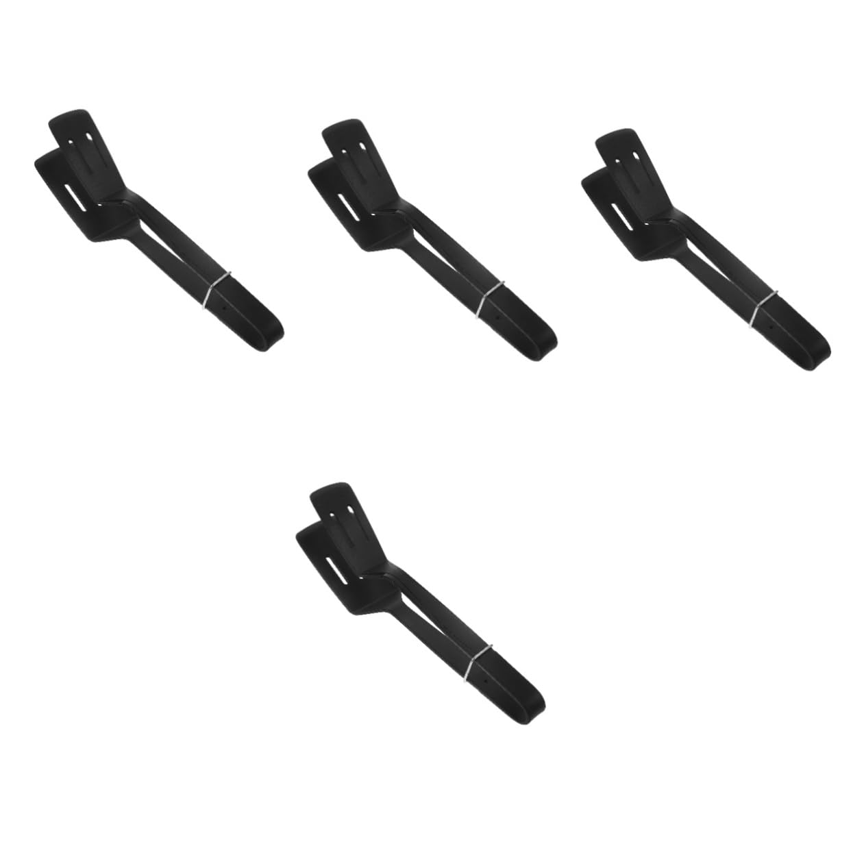 Toyvian 4 Stück Bratspatel Clip Pfannenwender Zange Küchenzange Kochzange Grill Burger Smasher Barbecue Lebensmittel Clips Silikon Schaufel Küchenklammer Zange Fischspatel Gel