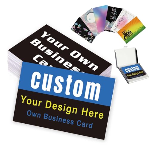 Tarjetas de visita personalizadas con logotipo y texto personalizados. Tarjetas de visita con su propio diseño. 1000, 500, 200, 100. Imprimibles a doble cara 3.5