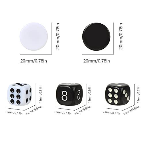 Andux Chess Backgammon Plastikfiguren nur Bauern SLQQZ-02 (Backgammon-Steine)