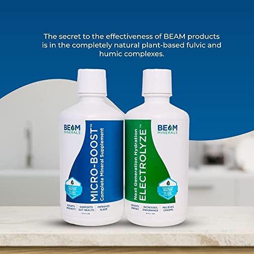 Beam Minerals Micro-Boost Humic Mineral Blend | Plant-Based Multi Minerals Supplement & Electrolytes Liquid | Micronutrients Supplements | Deficiency Support | Pure Natural Antioxidant | Keto Friendly #TOP4