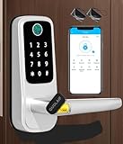 GUDLAIF Smart Lock, 5-in-1 Keyless Entry, Fingerprint & App Controlled Door Lock with WiFi (Silver)