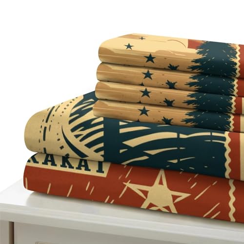 Housse de couette Noël timbre vintage une parure de lit 3 pièces à offrir - 6