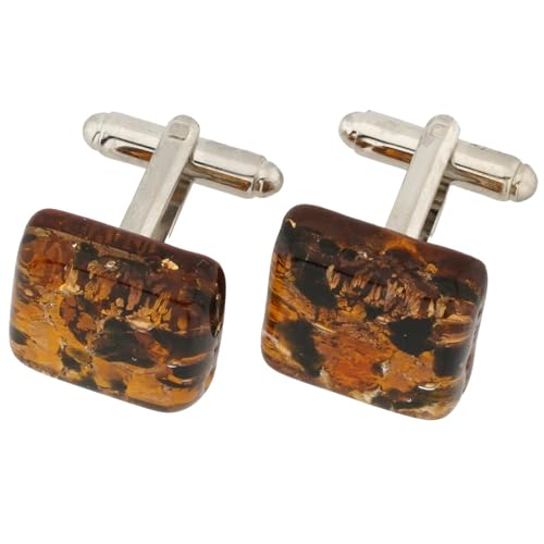 Mancuernillas de Vidrio Murano Azul y Púrpura hechas a mano para Hombre miniatura 2