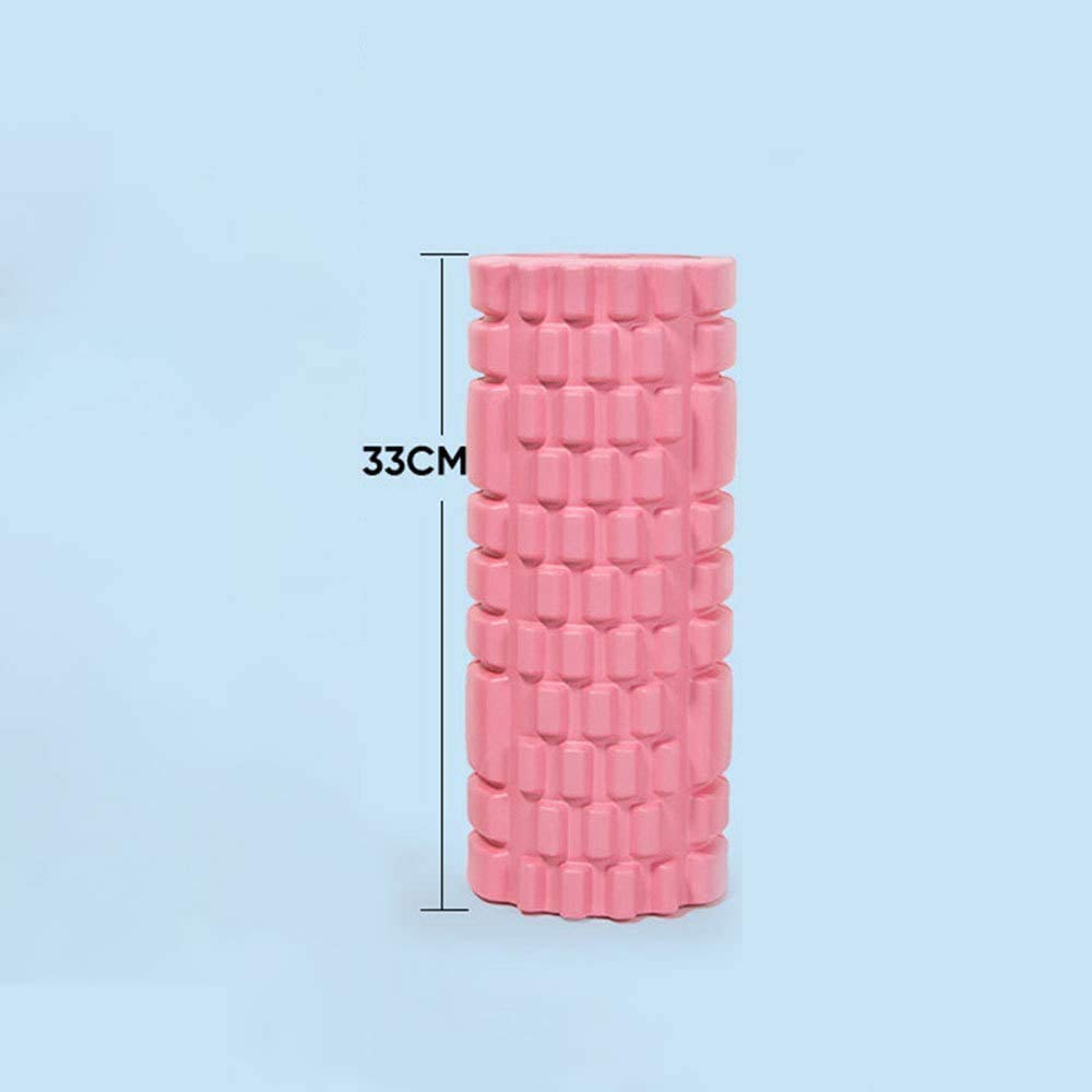 2PCS Colonna Yoga Block Attrezzature per Il Fitness Pilates Foam Roller Fitness Gym Esercizi Rullo per Massaggi muscolari Yoga Brick Sport Gym (Blu + Rosa)