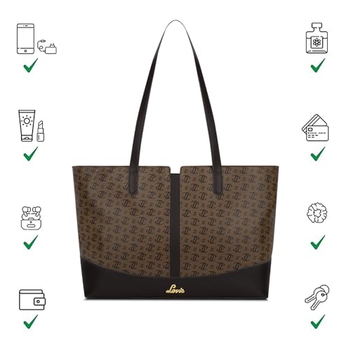 Image of Lavie Women's Mono LL Samara Tote Bag for Women | Tote Handbag for Work | Ladies purse | Stylish Shoulder Bag | Gift for Women