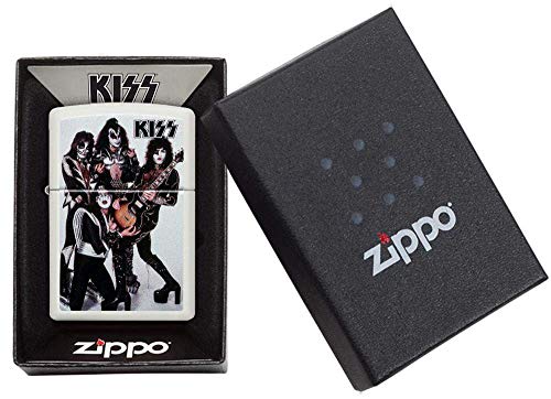 Encendedor Zippo Kiss bolsillo blanco clásico miniatura 6