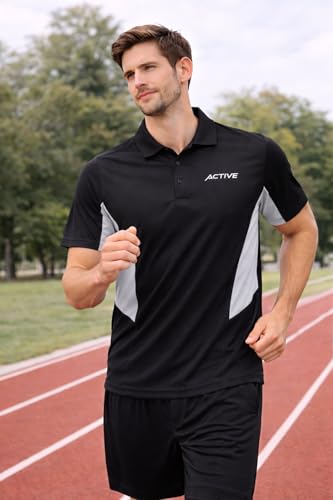 Image of Raves Mens Performance Collared Polo Shirt | Quick Dry, Lightweight, Breathable Sports & Everyday Wear Polo | Athletic Fit