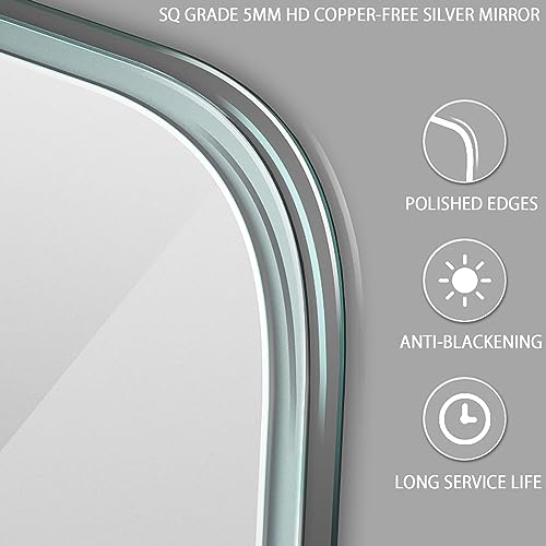 Miroir rétroéclairé LED asymétrique avec reflet HD net - 6