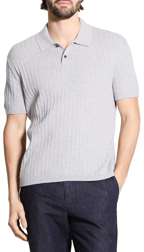 Theory Men's Short Sleeve Cable Polo in Eco Breach